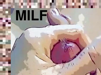 Big Dick Sexy Footjob from Big Tits Blonde Milf Comic Fantasy meets Reality