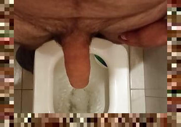 masturbation, pisser, amateur, maison, toilette, solo, bite