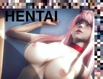 DARLING IN THE FRANXX Zero Two hunts for unsucked cock (3D PORN 60 FPS)