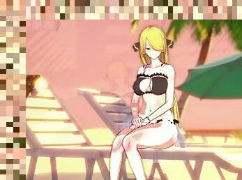 Cynthia at the beach! (3D Ecchi) (Pokemon)