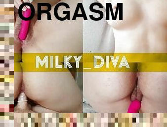 røv, hundestilling, orgasme, fisse-pussy, amatør, legetøj, massage, snæver, våd