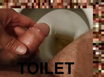 masturbation, pisser, amateur, maison, toilette, solo