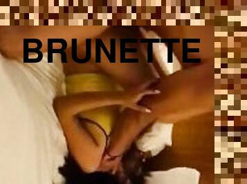 énorme-bite, ados, hardcore, latina, butin, trio, brunette, bite