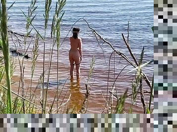 nudist, publik, rysk, amatör, brudar, milf, hemmagjord, strand, spion, blottande