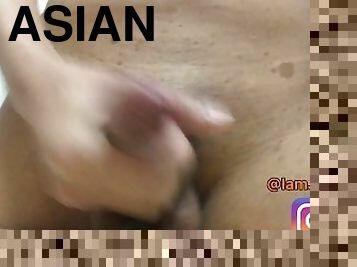 asiatisk, masturbation, amatör, gay, avrunkning, samling, juckande, sprut, ensam