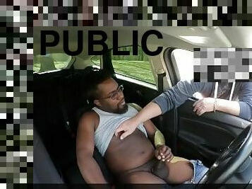 masturbation, public, amateur, énorme-bite, gay, branlette, black, voiture, secousses, bite