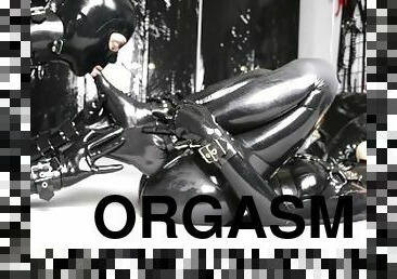 orgasm, fitta-pussy, amatör, lesbisk, bdsm, bunden, fetisch, latex, bondage, gummi