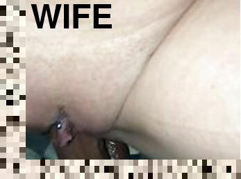 Wife riding bbc dildo