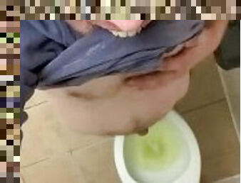 pisser, public, jeune-18, collège, toilette, fétiche, blanc, bite