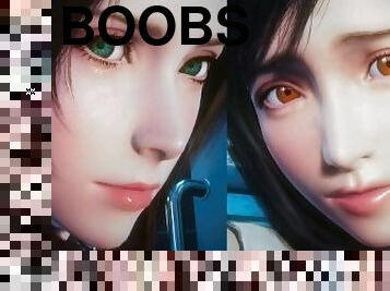 Final Fantasy 7 Futa - Tifa and Aerith - Tram sex (2/2)