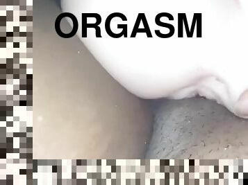 orgasmo, amador, babes, ébona, lésbicas, adolescente, brinquedo, campainha