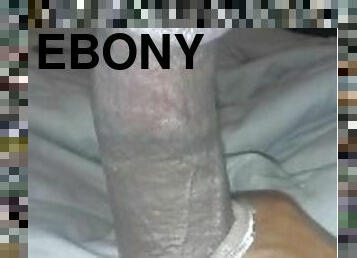 masturbation, amateur, ébène, énorme-bite, black, solo, bite