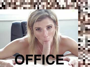 gros-nichons, poilue, bureau-office, secrétaire, anal, énorme-bite, milf, double, point-de-vue, blonde