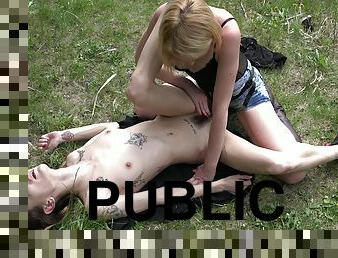 Public Lezdom Strap-on