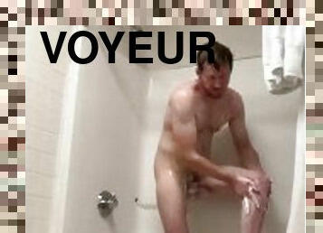 Otter in Water - Episode Seven - Showering While Stroking His Hard White Dick - Wanting to Cum