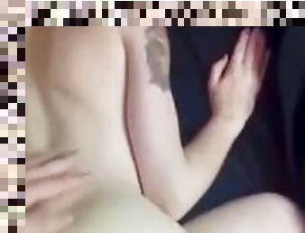 perä, isot-tissit, takaapäin, pillu-pussy, amatööri, milf, kotitekoinen, pilluuntulo, pari, pov