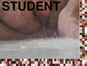 armée, baignade, masturbation, étudiante, collège, fétiche, douche, solo, humide, bite