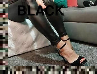 amateur, milf, maman, black, pieds, britannique, mère, fétiche, solo, talons-hauts