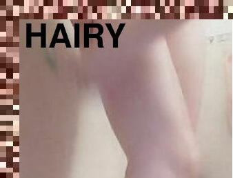 shaving legs and pussy in the shower