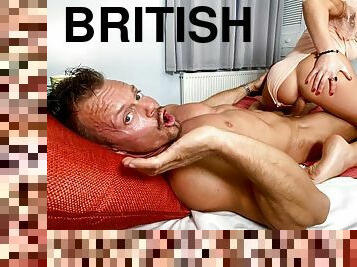 Tina Kay & Bodo in Brunette British Pornstar Tina Kay Fucks A Virgin While His Plushies Are Watching