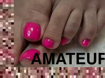 amateur, pieds, fétiche, solo, blanc, jambes, orteils