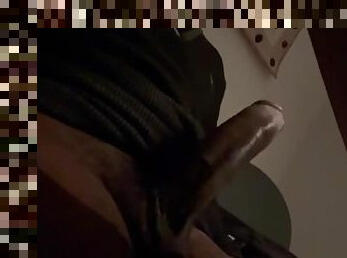 énorme, masturbation, amateur, ados, black, secousses, point-de-vue, solo, bite