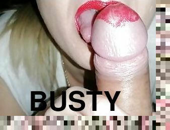 Busty Teen Kendra Lust Shallowing Fan Cum