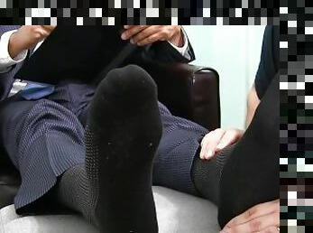 bureau-office, amateur, gay, black, pieds, fétiche, sucer, orteils