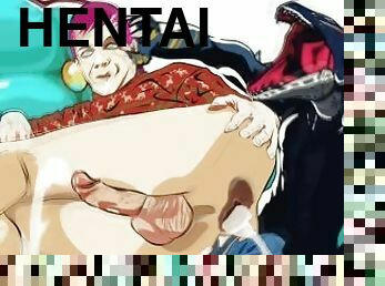 grande, monstro, pénis-grande, gay, penetração-de-braço, ejaculação, anime, hentai, musculado, gay-adolescente