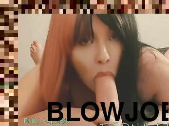The closest he will ever be to a real blowjob