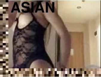 asiatique, anal, ados, ladyboy, salope, chevauchement, par-voie-orale, hooker, flexible