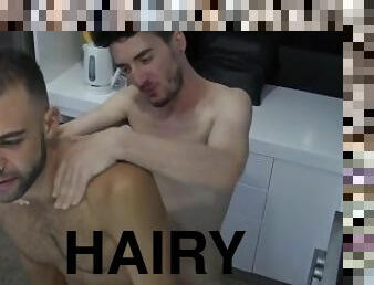 10 Inches Uncut Australian Dude Gets Inserted into Horny & Hairy British Bottom In The Kitchen