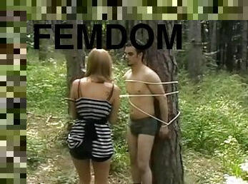 public, hardcore, allemand, bdsm, fétiche, bondage, forêt, femme-dominatrice, réalité