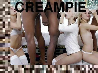 Three Hotties Creampied By Bbcs In Ir Sixway - Sydney Cole, Elsa Jean And Rachel James