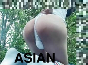 asiatique, masturbation, public, cam, voyeur, butin, collège, horny, fétiche, solo