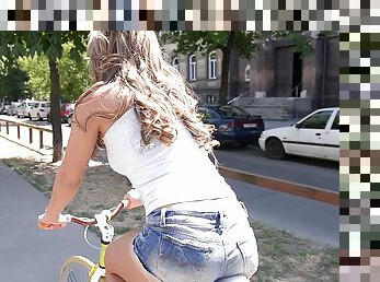 Bike ride leads to extra deep anal drilling with long-haired stunner Tyra Moon GP775 - PornWorld