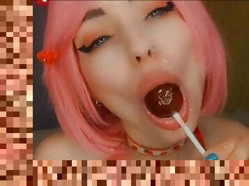 I LOVE SUCKING LOLLIPOP AND DOING AHEGAO FACE!