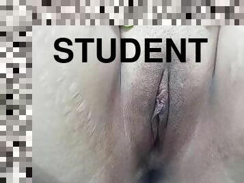 Student Girl Creams all over Sex Doll