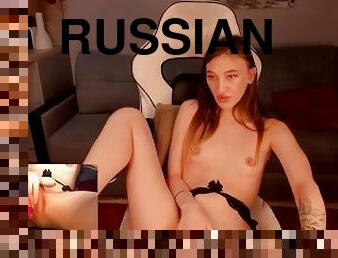 masturbation, chatte-pussy, russe, amateur, babes, ados, jouet, webcam, solo, fumer