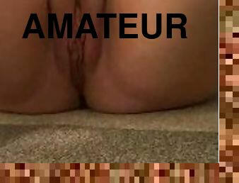 masturbation, chatte-pussy, amateur, jouet, blonde, pute, solo, rasé, humide