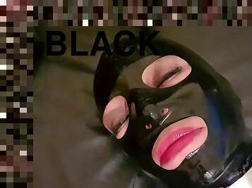 orgasme, hardcore, black, esclave, fétiche, latex