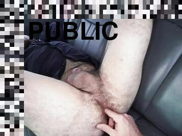 public, fellation, ejaculation-sur-le-corps, gay, pornstar, bus, musclé, bite