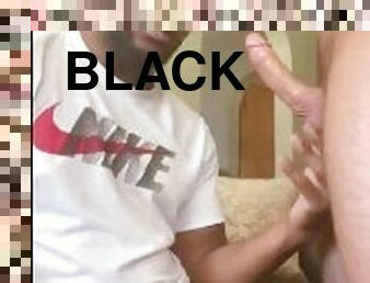 Black Guy Takes Huge Facial From White Jock