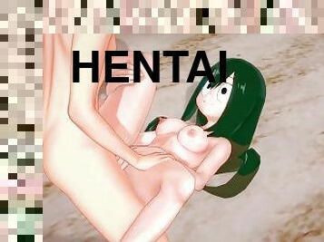 teta-grande, público, chupanços, japonesa, penetração-de-braço, praia, anime, hentai, 3d