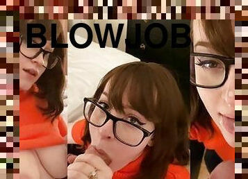 Jinkies! ) blowjob in my Velma Cosplay