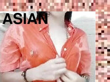 asiatique, baignade, masturbation, orgasme, chatte-pussy, babes, lesbienne, ados, doigtage, gode