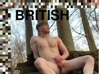 British Hunk Wanks in the Woods