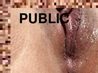 masturbation, orgasme, pisser, public, chatte-pussy, giclée, amateur, ejaculation-interne, horny, jardin