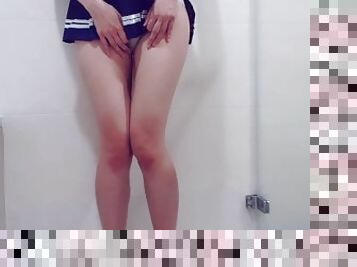 asiatique, baignade, masturbation, écolière, amateur, babes, ados, culotte, mignonne, petite