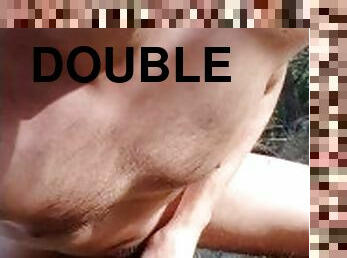 amateur, ejaculation-sur-le-corps, double, solo, pénétrante